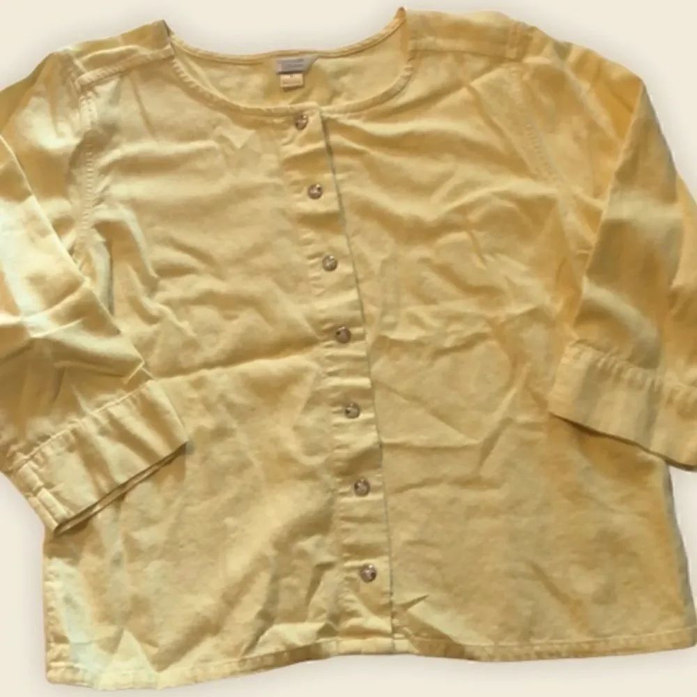 3/$15 or 5/$20 Christopher & Banks 3/4 length yellow button down